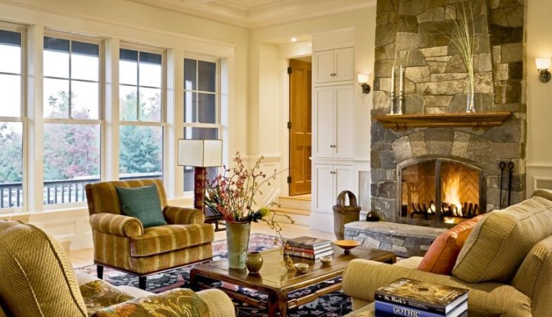 How Far away should Lounge be from Fireplace?