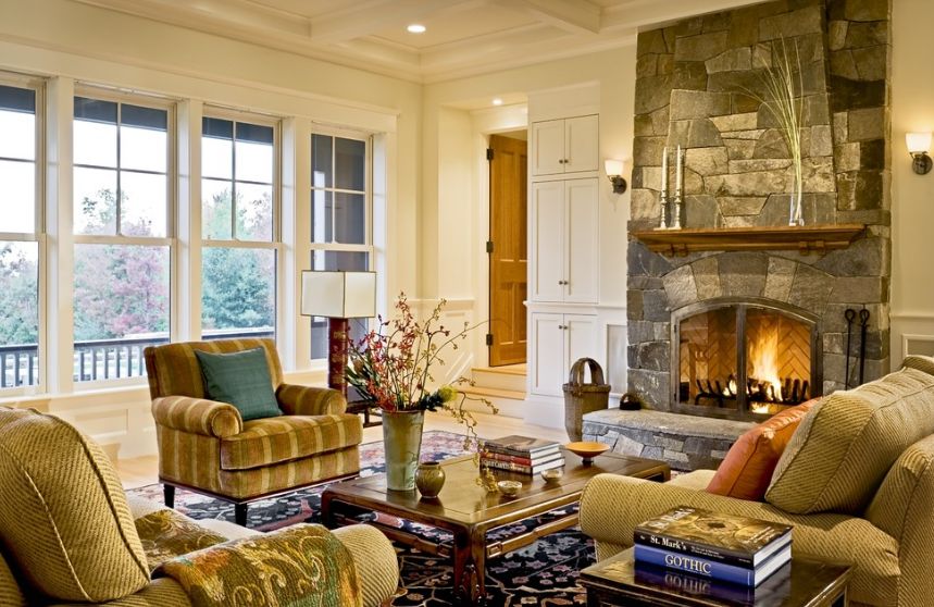 How Far away should Lounge be from Fireplace?